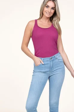 Silk Rib Top Faith | Berry... | Cc Heart | Little Soho