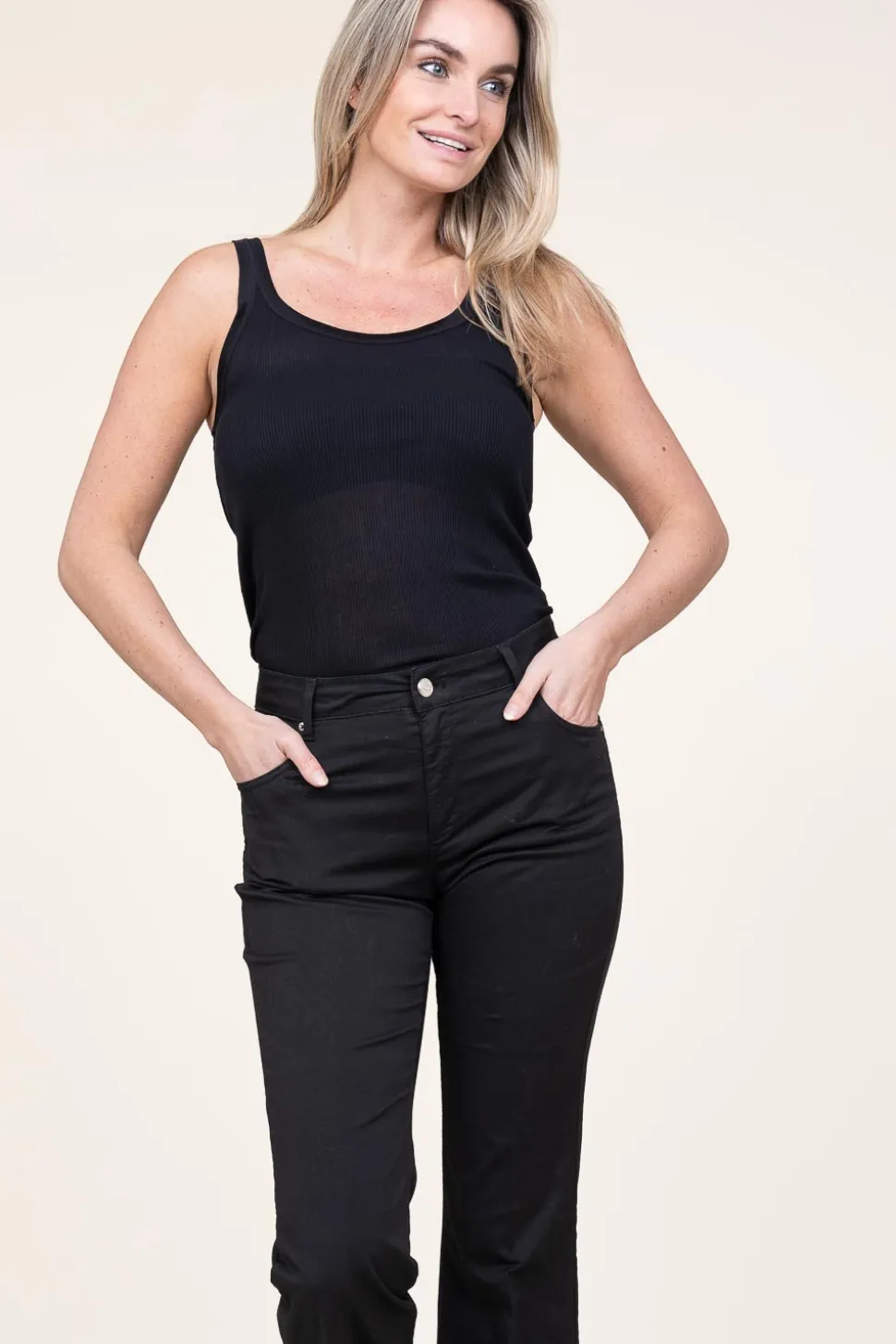 Silk Rib Top Faith | Black... | Cc Heart | Little Soho