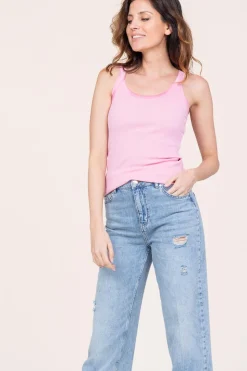 Silk Rib Top Faith | Pink... | Cc Heart | Little Soho