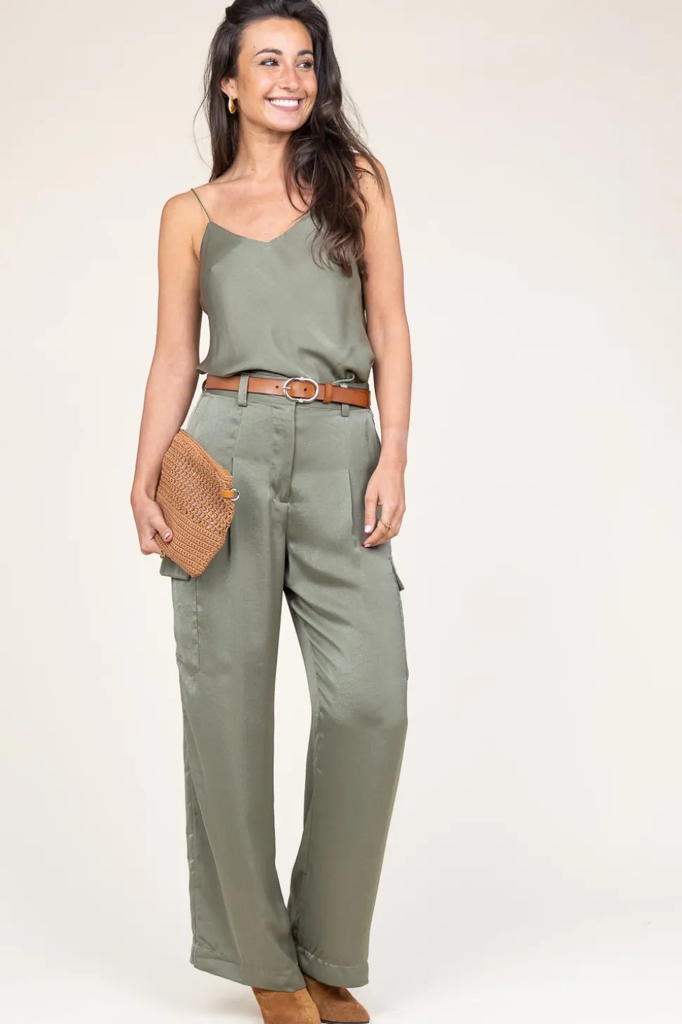 Silk Top With Lace Clarisse | Green... | Ba&Sh | Little Soho