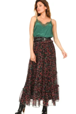Silk Top With Lace Taylor | Green... | Berenice | Little Soho