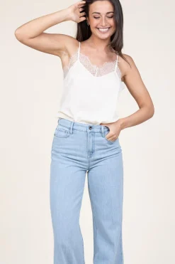 Silk Top With Lace Taylor | Natural... | Berenice | Little Soho