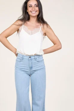 Silk Top With Lace Taylor | Natural... | Berenice | Little Soho