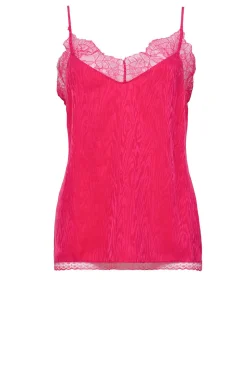 Silk Top With Lace Taylor | Pink... | Berenice | Little Soho
