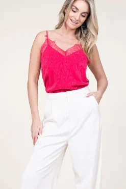 Silk Top With Lace Taylor | Pink... | Berenice | Little Soho