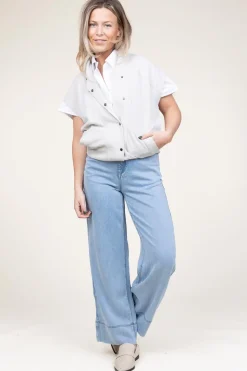 Sleeveless Bomber With Lurex Geveva | Natural... | D-Etoiles Casiope | Little Soho