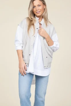 Sleeveless Bomber With Lurex Geveva | Natural... | D-Etoiles Casiope | Little Soho