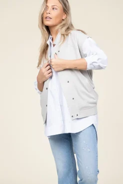 Sleeveless Bomber With Lurex Geveva | Natural... | D-Etoiles Casiope | Little Soho