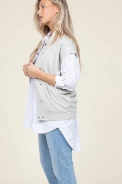 Sleeveless Bomber With Lurex Geveva | Natural... | D-Etoiles Casiope | Little Soho