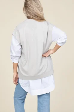 Sleeveless Bomber With Lurex Geveva | Natural... | D-Etoiles Casiope | Little Soho