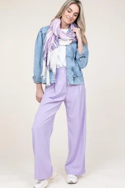 Slim Fit Pleated Trousers Julio | Purple... | Suncoo | Little Soho