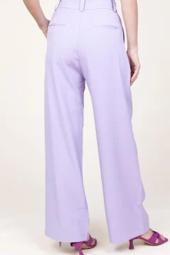 Slim Fit Pleated Trousers Julio | Purple... | Suncoo | Little Soho