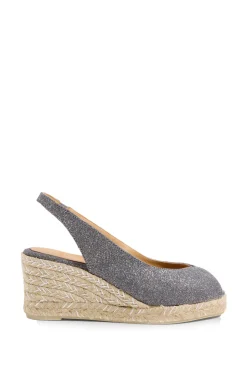 Slingback Wedges With Lurex Barbara | Blue... | Castaner | Little Soho
