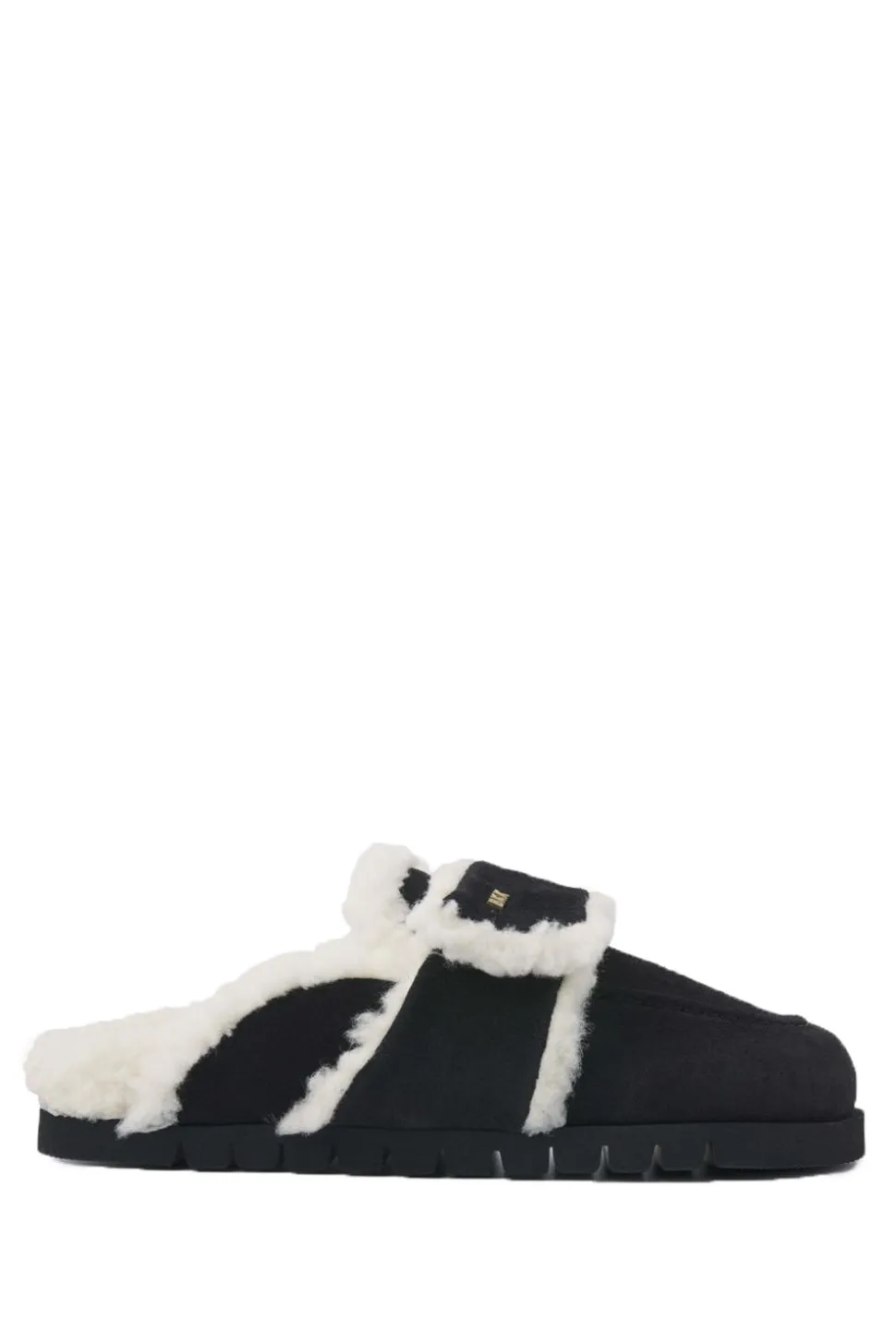 Slip-Ons With Faux Fur Teddy | Black... | Nubikk | Little Soho