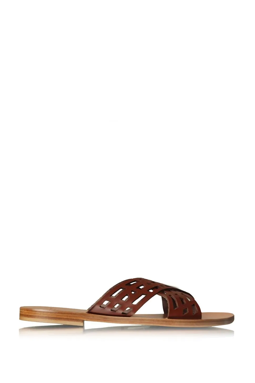 Slippers With Openwork Details Kardiani | Brown... | Zoes | Little Soho