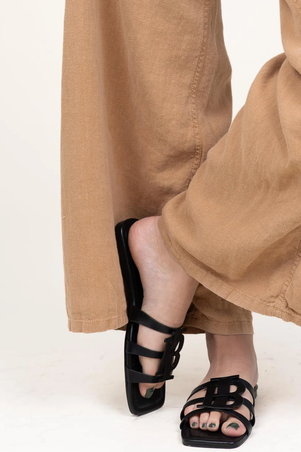 Slipper With Logo Annabel | Black... | Ibana | Little Soho