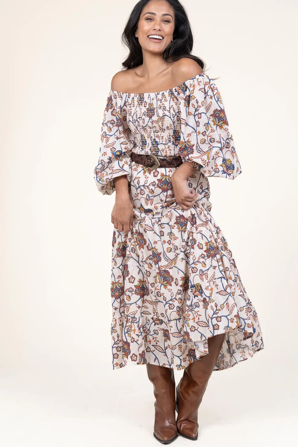 Smocked Top Marla | Natural... | Stella Forest | Little Soho