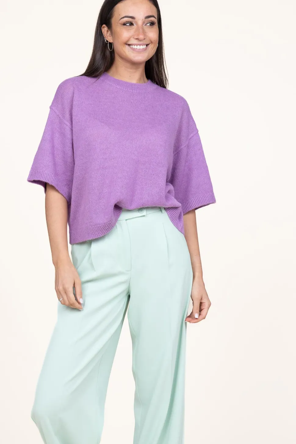 Soft Alpaca Blend Sweater Hiaru | Purple... | Dante 6 | Little Soho
