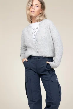 Soft Alpaca Cardigan Vitow | Grey... | American Vintage | Little Soho