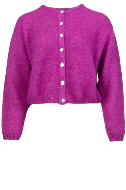 Soft Alpaca Cardigan Vitow | Purple... | American Vintage | Little Soho