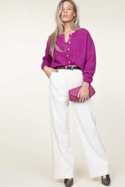 Soft Alpaca Cardigan Vitow | Purple... | American Vintage | Little Soho