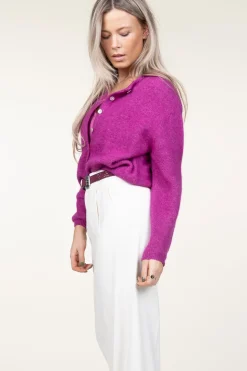 Soft Alpaca Cardigan Vitow | Purple... | American Vintage | Little Soho