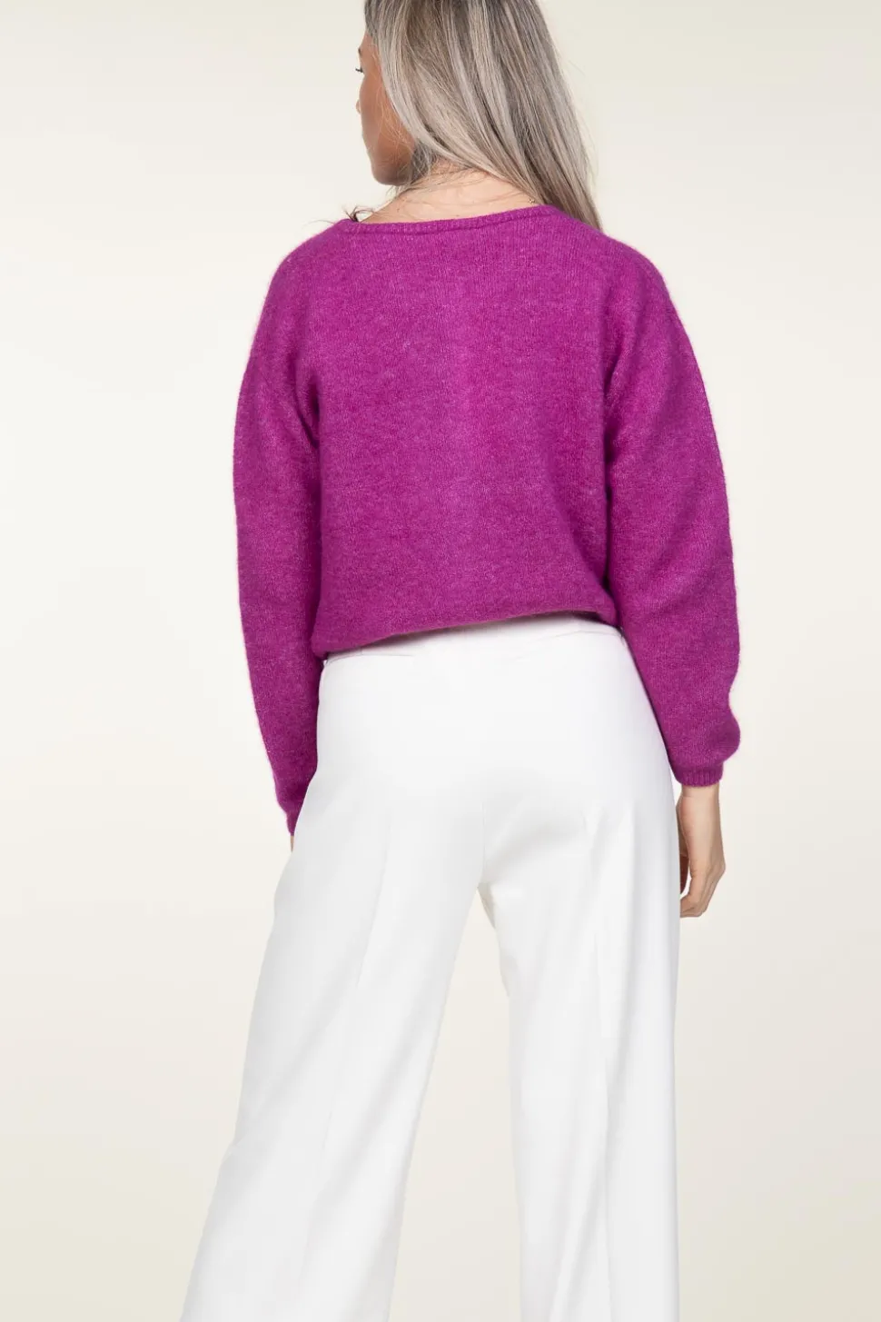 Soft Alpaca Cardigan Vitow | Purple... | American Vintage | Little Soho
