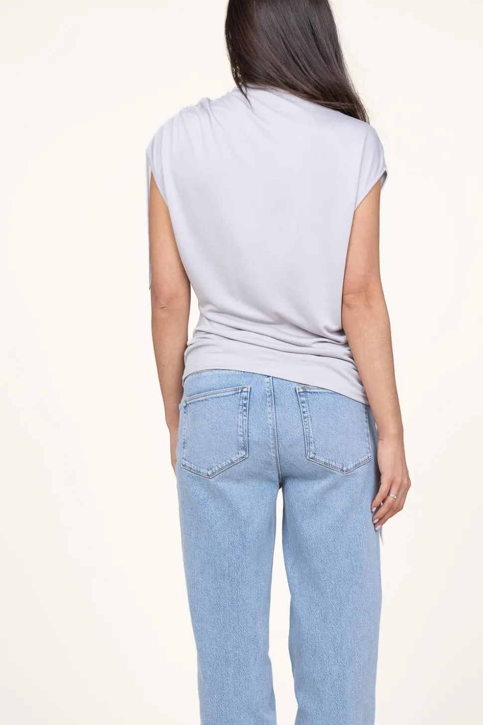 Soft Asymmetrical Modal Mix Top Elin | Natural... | Dante 6 | Little Soho
