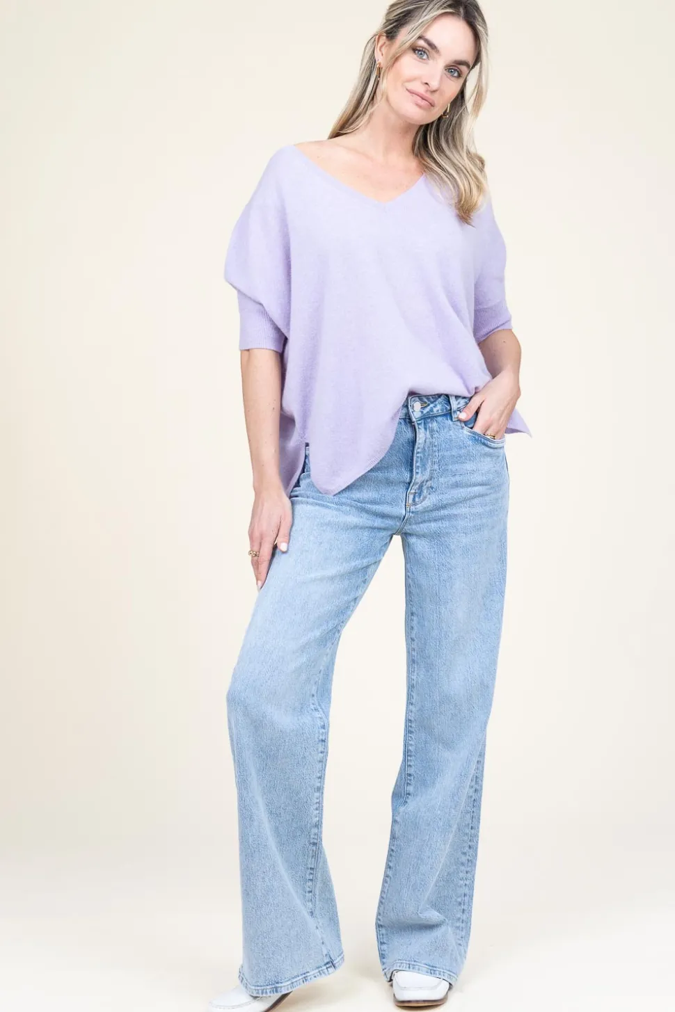 Soft Cashmere Sweater Kate | Purple... | Absolut Cashmere | Little Soho