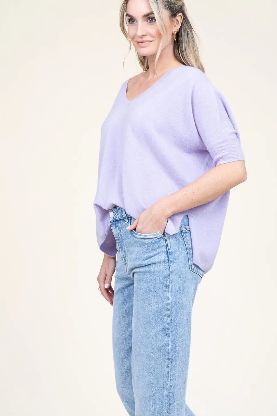 Soft Cashmere Sweater Kate | Purple... | Absolut Cashmere | Little Soho