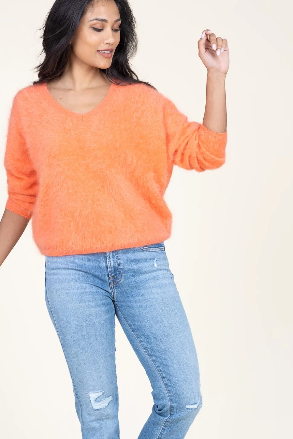 Soft Cashmere Sweater Soeli | Orange... | Absolut Cashmere | Little Soho