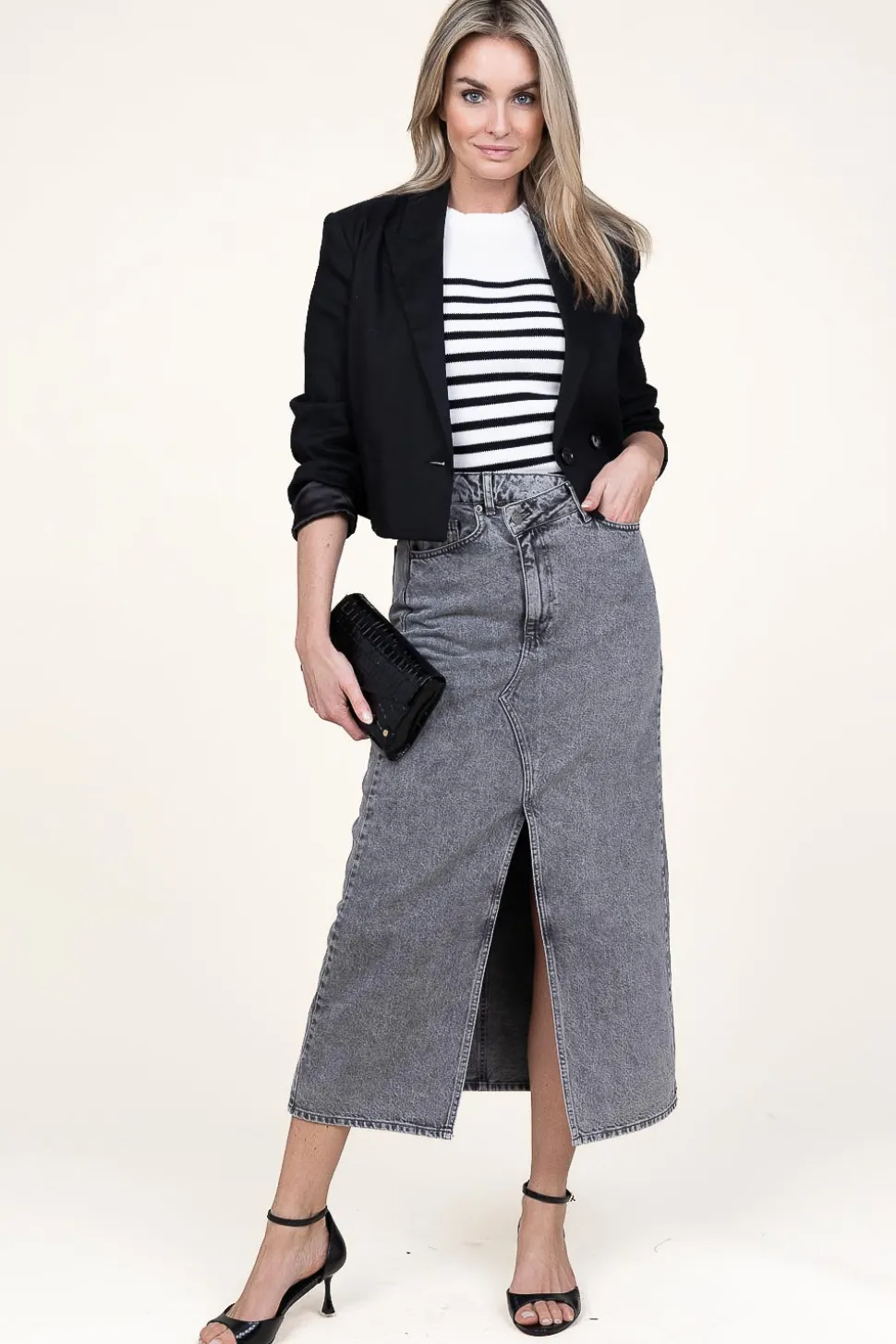 Soft Cotton Striped Sweater Peroza | Black & White... | Suncoo | Little Soho