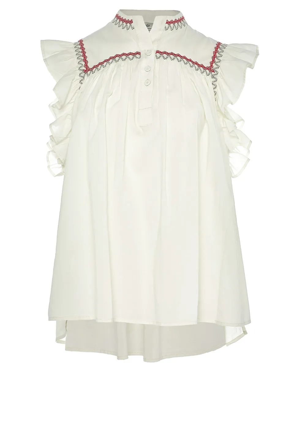 Soft Cotton Top With Embroidery Amarilis | Natural... | Devotion | Little Soho