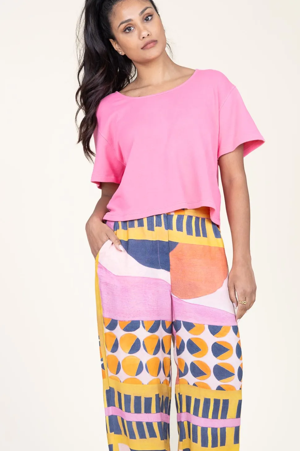 Soft Cropped Top Hapylife | Pink... | American Vintage | Little Soho