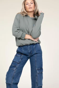 Soft Fleece Hoodie Izubird | Green... | American Vintage | Little Soho