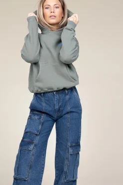 Soft Fleece Hoodie Izubird | Green... | American Vintage | Little Soho