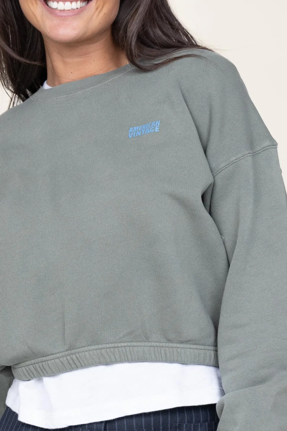 Soft Fleece Sweater Izubird | Green... | American Vintage | Little Soho