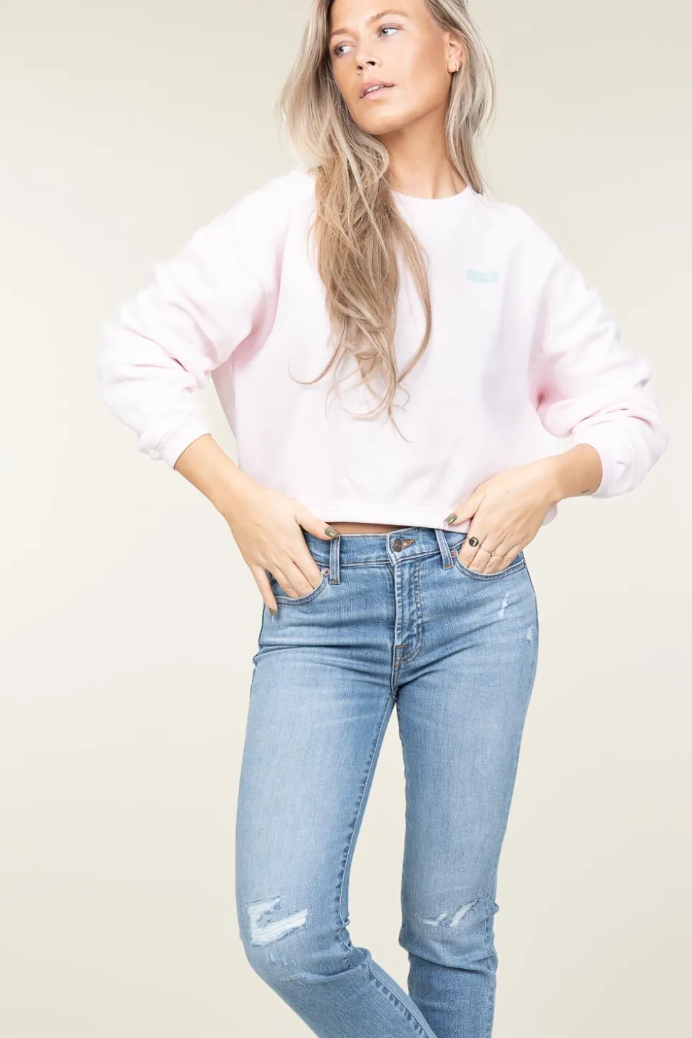 Soft Fleece Sweater Izubird | Pink... | American Vintage | Little Soho