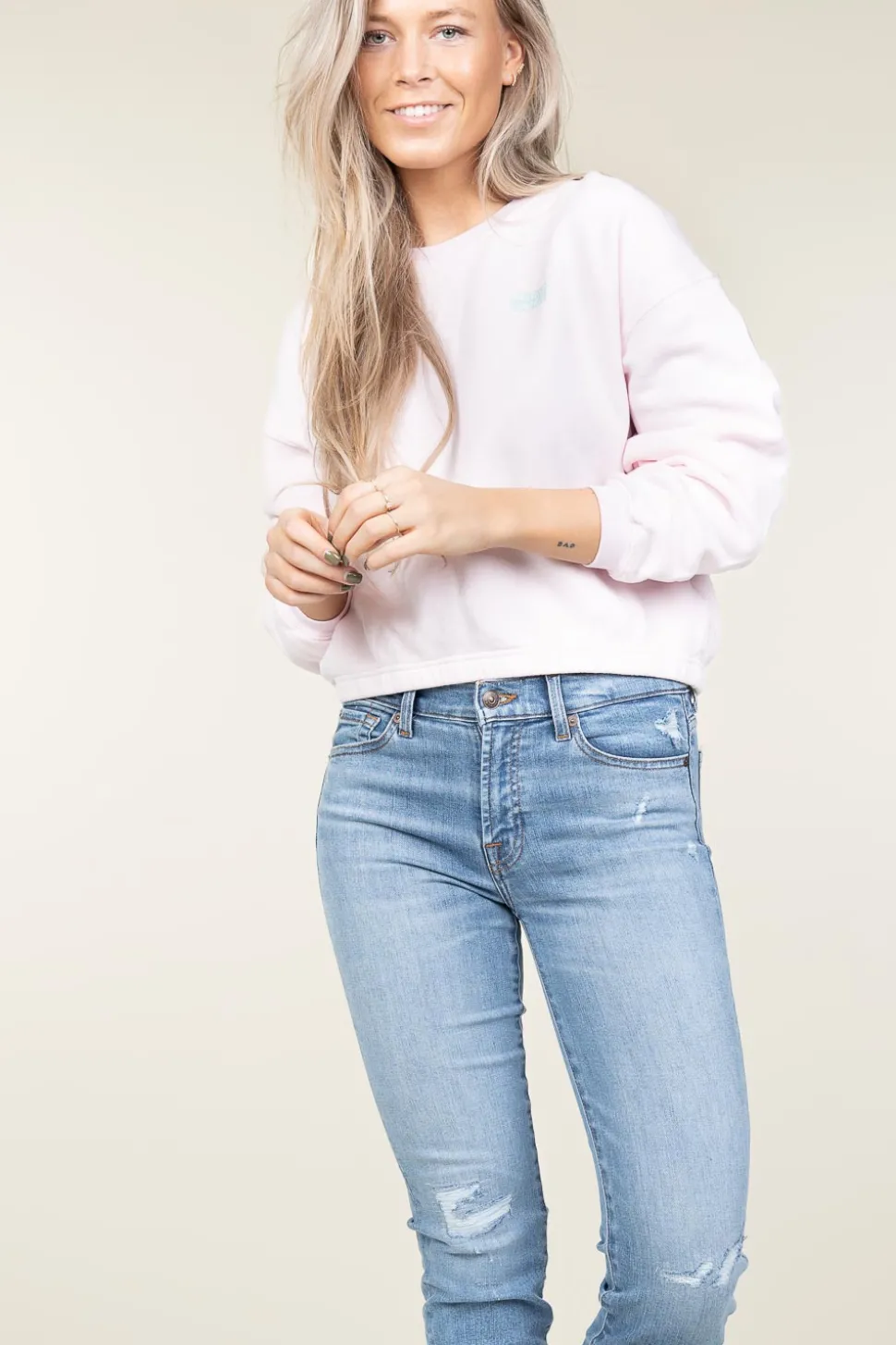 Soft Fleece Sweater Izubird | Pink... | American Vintage | Little Soho