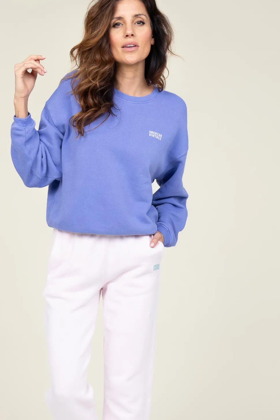 Soft Fleece Sweater Izubird | Purple... | American Vintage | Little Soho