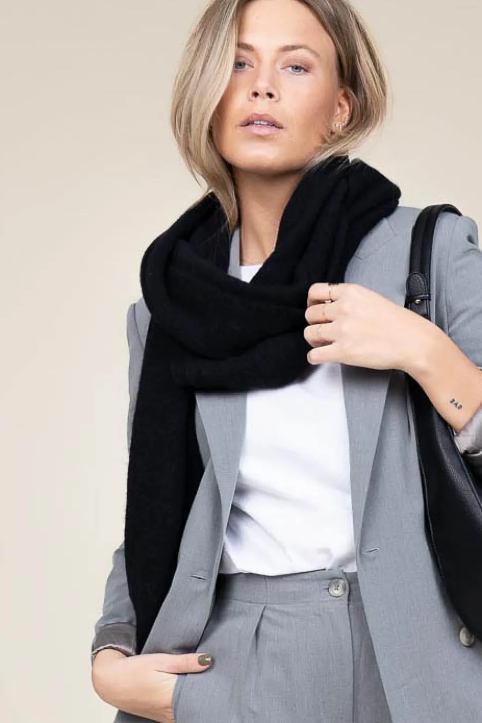 Soft Knitted Scarf Evy | Black... | Knit-Ted | Little Soho