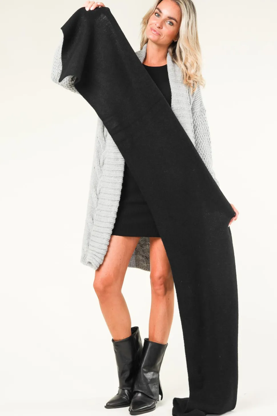 Soft Knitted Scarf Evy | Black... | Knit-Ted | Little Soho