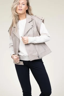 Soft Leather Waistcoat Harley | Natural... | Dante 6 | Little Soho