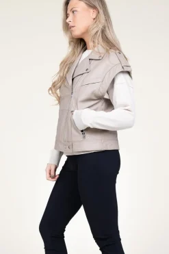 Soft Leather Waistcoat Harley | Natural... | Dante 6 | Little Soho