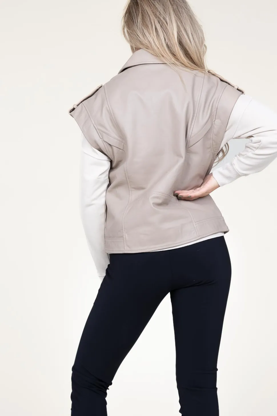 Soft Leather Waistcoat Harley | Natural... | Dante 6 | Little Soho
