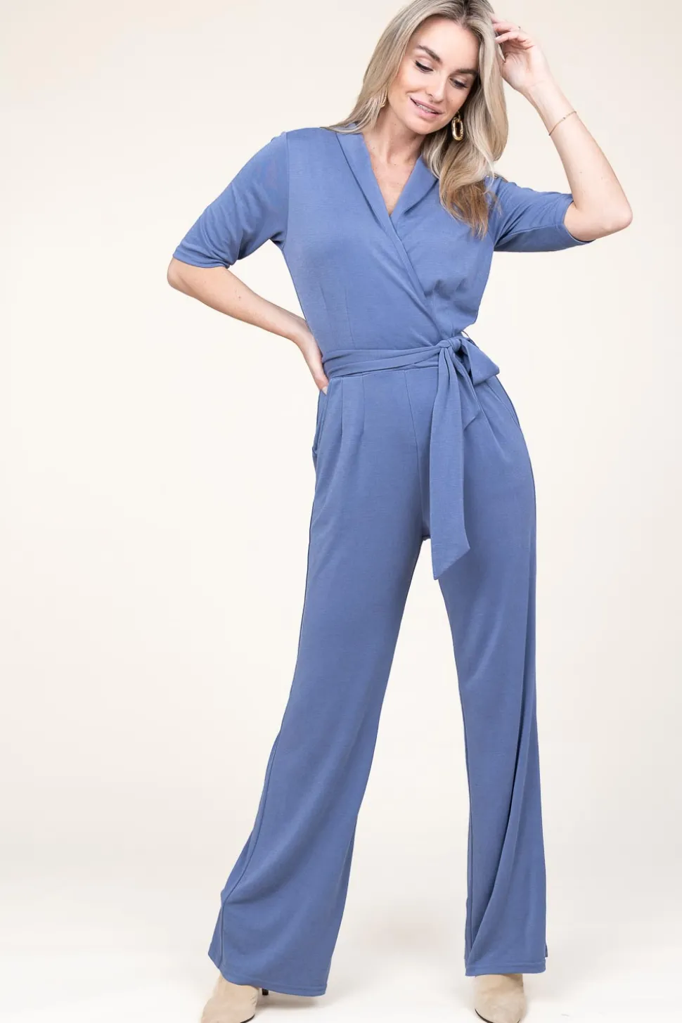 Soft Modal Jumpsuit Rodas | Blue... | Aaiko | Little Soho