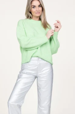 Soft Mohair Ribbed Sweater Brooke | Green... | Second Female | Little Soho