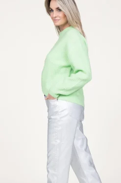 Soft Mohair Ribbed Sweater Brooke | Green... | Second Female | Little Soho
