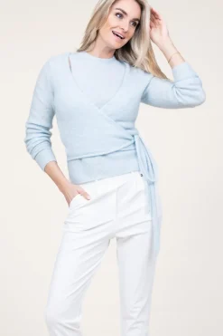Soft Mohair Wrap Sweater Brookline | Blue... | Second Female | Little Soho