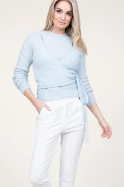 Soft Mohair Wrap Sweater Brookline | Blue... | Second Female | Little Soho